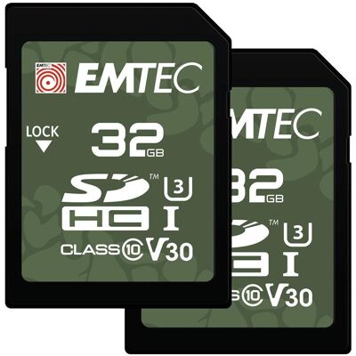Emtec SD 32 Go UHS-I U3 V30 Extérieur P2 (32 Go, SDHC, U3, UHS-I), Carte mémoire, Vert, Noir Emtec SD 32 Go UHS-I U3 V30 Extérieur P2 (32 Go, SDHC, U3, UHS-I), Carte mémoire, Vert, Noir
