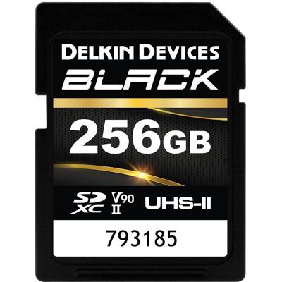 Delkin BLACK UHS-II SDXC 256GB R:300MB/s W:250MB/s (256 Go, SDXC, U3, UHS-II), Carte mémoire, Noir Delkin BLACK UHS-II SDXC 256GB R:300MB/s W:250MB/s (256 Go, SDXC, U3, UHS-II), Carte mémoire, Noir