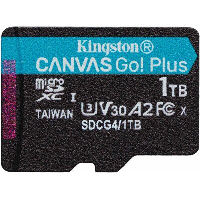 Kingston Canvas Go! Plus (1000 Go, microSD, microSDXC, U3, UHS-I), Carte mémoire, Noir Kingston Canvas Go! Plus (1000 Go, microSD, microSDXC, U3, UHS-I), Carte mémoire, Noir