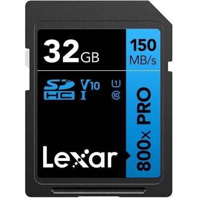 Lexar Carte mémoire Professional 800x PRO 32 Go SDXC Mémoire flash de classe UHS-I (32 Go, SDXC, UHS-I), Carte mémoire Lexar Carte mémoire Professional 800x PRO 32 Go SDXC Mémoire flash de classe UHS-I (32 Go, SDXC, UHS-I), Carte mémoire