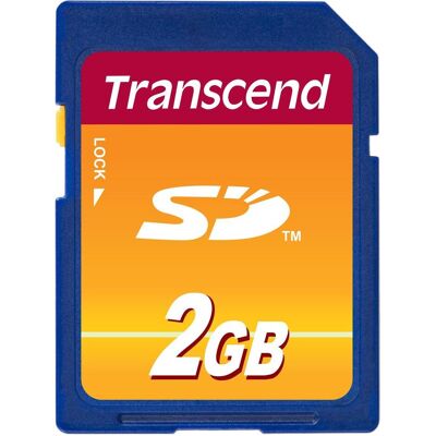 Transcend Carte numérique sécurisée SD (2 Go, SD), Carte mémoire, Bleu Transcend Carte numérique sécurisée SD (2 Go, SD), Carte mémoire, Bleu