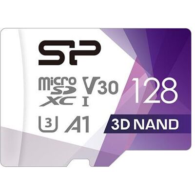 Silicon Power Superior Pro 128GB microSDXC Ad. (128 Go, microSDXC, U3, UHS-I), Carte mémoire, Violet, Multicolore, Blanc Silicon Power Superior Pro 128GB microSDXC Ad. (128 Go, microSDXC, U3, UHS-I), Carte mémoire, Violet, Multicolore, Blanc