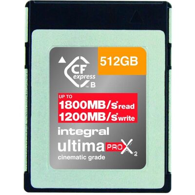 Integral - INCFE512G1800/1200/S900 - 512GB - 1800MB/s - CFexpress Type B card Integral - INCFE512G1800/1200/S900 - 512GB - 1800MB/s - CFexpress Type B card
