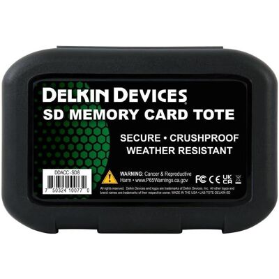 Delkin SD Card Tote (Holds 8) (Couvercle de carte mémoire), Appareil photo numérique : accessoires Delkin SD Card Tote (Holds 8) (Couvercle de carte mémoire), Appareil photo numérique : accessoires