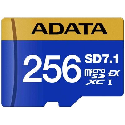 Adata Premier Extreme SD7.1 Express (256 Go, microSD Express, UHS-I), Carte mémoire, Bleu, Jaune Adata Premier Extreme SD7.1 Express (256 Go, microSD Express, UHS-I), Carte mémoire, Bleu, Jaune