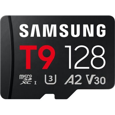 Samsung SD MicroSD Card 128GB SDXC T9 (2026) Reader retail (128 Go, MicroDrive, microSDHC, microSDXC, U3, UHS-I), Carte mémoire, Noir Samsung SD MicroSD Card 128GB SDXC T9 (2026) Reader retail (128 Go, MicroDrive, microSDHC, microSDXC, U3, UHS-I), Carte mémoire, Noir
