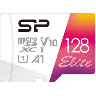 Silicon Power carte mémoire Elite Micro SDXC 128GB UHS-I A1 V10 (128 Go, microSDXC, U1, UHS-I), Carte mémoire, Multicolore Silicon Power carte mémoire Elite Micro SDXC 128GB UHS-I A1 V10 (128 Go, microSDXC, U1, UHS-I), Carte mémoire, Multicolore