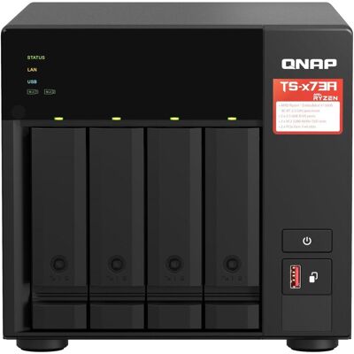 QNAP TS-473A + QSW-1105-5T Bundle Pack (0 TB), NAS, Noir QNAP TS-473A + QSW-1105-5T Bundle Pack (0 TB), NAS, Noir