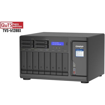 QNAP TVS-h1288X-W1250-16G (0 TB), NAS, Noir QNAP TVS-h1288X-W1250-16G (0 TB), NAS, Noir