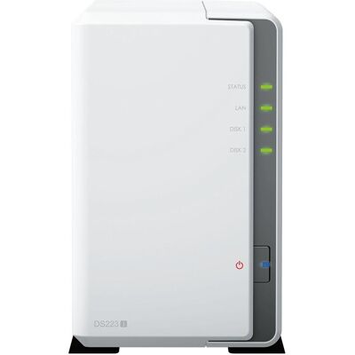 Synology DS223j RED 16TB (2x 8TB) (2 x 8 To, WD Red), NAS, Blanc Synology DS223j RED 16TB (2x 8TB) (2 x 8 To, WD Red), NAS, Blanc