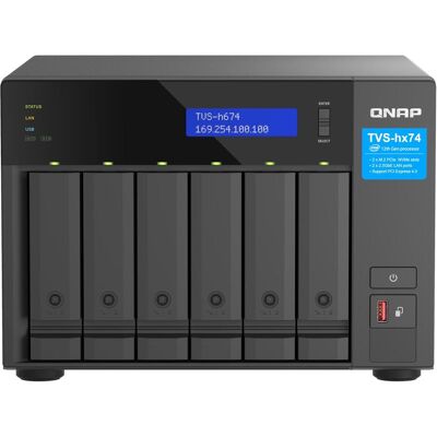 QNAP TVS-h674-i5-32G (0 TB), NAS, Noir QNAP TVS-h674-i5-32G (0 TB), NAS, Noir