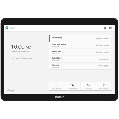 Logitech Petite salle+TAP+MeetUp+Google Meet Compute, Solution de conférence Logitech Petite salle+TAP+MeetUp+Google Meet Compute, Solution de conférence