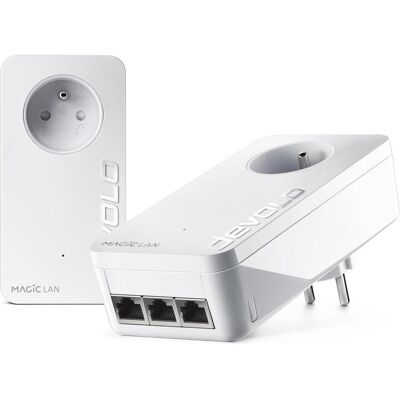 Devolo Magic 2 LAN triple Ethernet LAN Blanc (2400 Mbit/s), CPL, Blanc Devolo Magic 2 LAN triple Ethernet LAN Blanc (2400 Mbit/s), CPL, Blanc