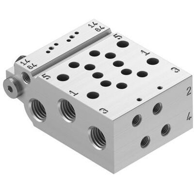 Festo 2 Position G1/8" Size 10 Valve Manifold (Répartiteur), Accessoires électroniques + boîtier Festo 2 Position G1/8" Size 10 Valve Manifold (Répartiteur), Accessoires électroniques + boîtier
