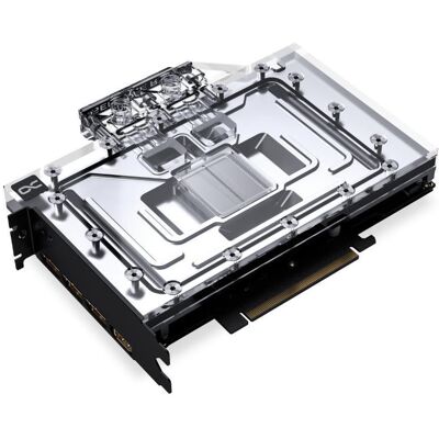 Alphacool Bloc de glace Aurora acrylique GPX-N RTX 4080 Reference Design avec backplate, Refroidissement à eau pour GPU Alphacool Bloc de glace Aurora acrylique GPX-N RTX 4080 Reference Design avec backplate, Refroidissement à eau pour GPU