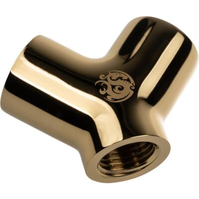 Bitspower Adaptateur Y-Splitter 3x G1/4 pouce FF, Raccord pour refroidissement à eau : accessoires, Or Bitspower Adaptateur Y-Splitter 3x G1/4 pouce FF, Raccord pour refroidissement à eau : accessoires, Or
