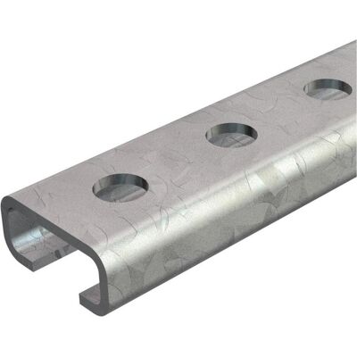 OBO Bettermann Rail Profilé en C - 2000mm Acier Zingué Anti-feu OBO Bettermann Rail Profilé en C - 2000mm Acier Zingué Anti-feu
