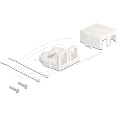 Delock 85843 - Boîtier vide Keystone 2 ports avec dessous magnétique, blanc, Réseau : accessoires Delock 85843 - Boîtier vide Keystone 2 ports avec dessous magnétique, blanc, Réseau : accessoires