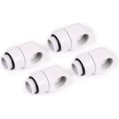 Alphacool ANF Pivot de Glace Raccord en L tournant G1/4 M vers G1/4 F - 4pcs Set White, Raccord, Blanc Alphacool ANF Pivot de Glace Raccord en L tournant G1/4 M vers G1/4 F - 4pcs Set White, Raccord, Blanc