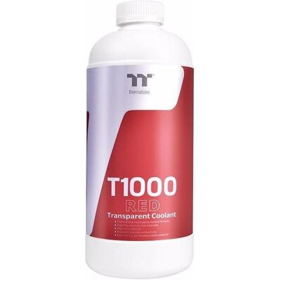 Thermaltake Liquide de refroidissement T1000 Raudon CL-W245-OS00RE-A Liquide de refroidissement (1000 ml, Additif de couleur), Liquide de refroidissement, Rouge Thermaltake Liquide de refroidissement T1000 Raudon CL-W245-OS00RE-A Liquide de refroidissement (1000 ml, Additif de couleur), Liquide de refroidissement, Rouge