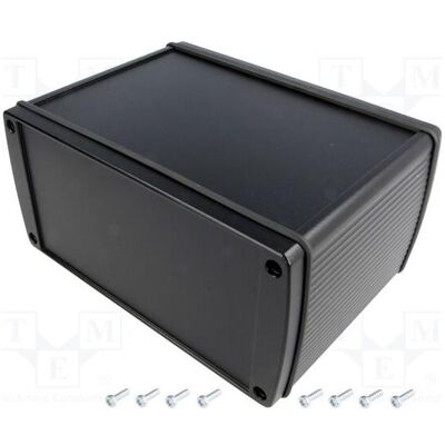 Bopla Boîtier : avec panneau ALUBOS X : 169 mm, Y : 100 mm, Z : 82 mm, en aluminium (Boîtier), Accessoires électroniques + boîtier, Noir Bopla Boîtier : avec panneau ALUBOS X : 169 mm, Y : 100 mm, Z : 82 mm, en aluminium (Boîtier), Accessoires électroniques + boîtier, Noir