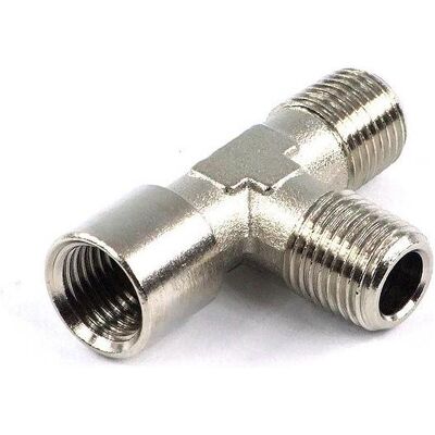 Aquatuning Pièce en L G1/4 à visser 2x extérieur 1x filetage intérieur, Raccord pour refroidissement à eau : accessoires, Argent Aquatuning Pièce en L G1/4 à visser 2x extérieur 1x filetage intérieur, Raccord pour refroidissement à eau : accessoires, Argent