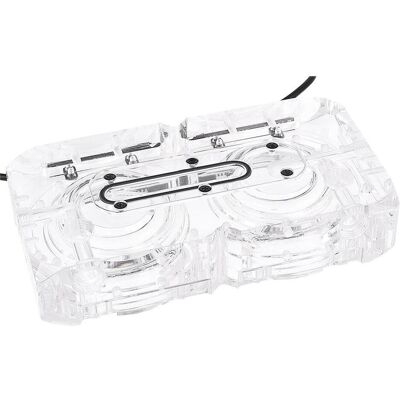 Alphacool Plaque de glace D5 Dual Acrylique Rehausse, Refroidissement à eau : pompe Alphacool Plaque de glace D5 Dual Acrylique Rehausse, Refroidissement à eau : pompe