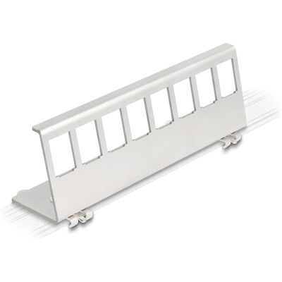 Delock Support métallique Keystone 8 ports pour rail DIN (Support de module Keystone), Réseau : accessoires Delock Support métallique Keystone 8 ports pour rail DIN (Support de module Keystone), Réseau : accessoires