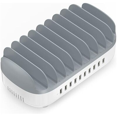Orico Adapter DUK-10P-V1 Smart Charging Station 10 x USB-A - White (120 W, 10 ports), Chargeur USB, Blanc Orico Adapter DUK-10P-V1 Smart Charging Station 10 x USB-A - White (120 W, 10 ports), Chargeur USB, Blanc