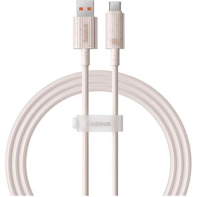Baseus Câble de recharge rapide USB vers USB-C Habitat Series 1m 100W (rose) (1 m, 100 W), Câble USB Baseus Câble de recharge rapide USB vers USB-C Habitat Series 1m 100W (rose) (1 m, 100 W), Câble USB