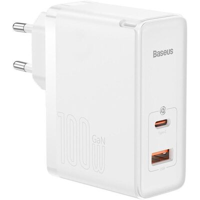 Baseus Chargeur rapide GaN5 Pro 100W (100 W, 1 portion), Chargeur USB, Blanc Baseus Chargeur rapide GaN5 Pro 100W (100 W, 1 portion), Chargeur USB, Blanc