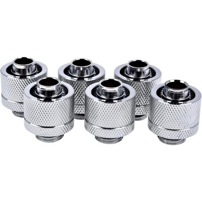 Alphacool 16/10mm Cône de glace G1/4 - Sixpack, Raccord, Argent Alphacool 16/10mm Cône de glace G1/4 - Sixpack, Raccord, Argent