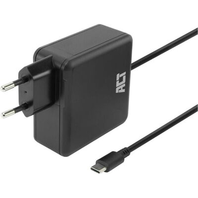 ACT USB-C laptop wall charger 100W with Power Delivery profiles, 2 meters (100 W, 1 portion), Chargeur USB, Noir ACT USB-C laptop wall charger 100W with Power Delivery profiles, 2 meters (100 W, 1 portion), Chargeur USB, Noir