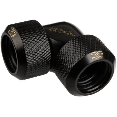 Alphacool Adaptateur de glace 90 degrés 16mm AD sur 16mm AD Hardtube, Raccord, Noir Alphacool Adaptateur de glace 90 degrés 16mm AD sur 16mm AD Hardtube, Raccord, Noir