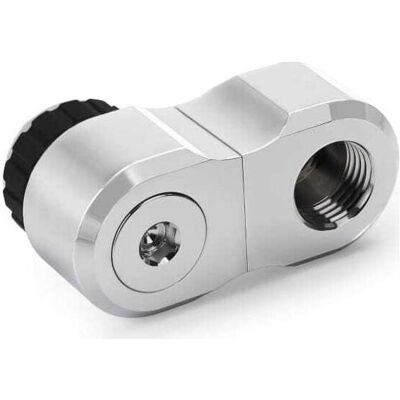 Alphacool Apex Grip offset 27mm 2x 90° OT/IT G1/4 rotatable chrome, Raccord, Argent Alphacool Apex Grip offset 27mm 2x 90° OT/IT G1/4 rotatable chrome, Raccord, Argent