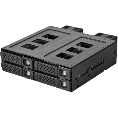 Silverstone SST-FS204B-US - Aluminium Trayless Hot Swap Mobile Rack Backplane / Internal Hard Drive, Disque dur : accessoires Silverstone SST-FS204B-US - Aluminium Trayless Hot Swap Mobile Rack Backplane / Internal Hard Drive, Disque dur : accessoires