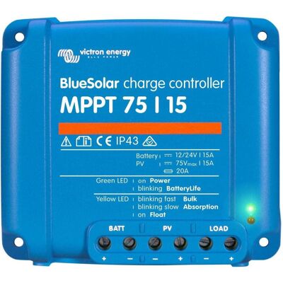 Contrôleur de charge solaire MPPT 75V 12/24V 15A - Victron Energy Contrôleur de charge solaire MPPT 75V 12/24V 15A - Victron Energy