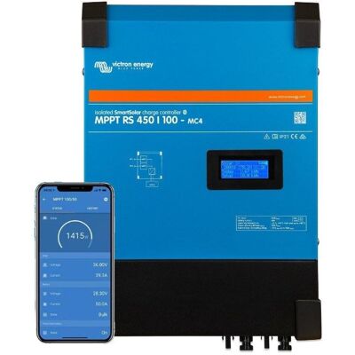 Victron Energy SMARTSOLAR MPPT RS 450/100-MC4 (SCC145110512), Régulateur de charge, Noir Victron Energy SMARTSOLAR MPPT RS 450/100-MC4 (SCC145110512), Régulateur de charge, Noir