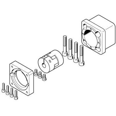 Festo Kit axial 2734287 EAMM-A-D50-70A-S1 1 pc., Accessoires électroniques + boîtier Festo Kit axial 2734287 EAMM-A-D50-70A-S1 1 pc., Accessoires électroniques + boîtier
