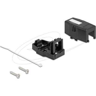 Delock Boîtier vide Keystone 1 port avec socle magnétique, Accessoires électroniques + boîtier, Noir Delock Boîtier vide Keystone 1 port avec socle magnétique, Accessoires électroniques + boîtier, Noir