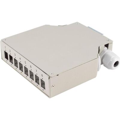 Shiverpeaks S/CONN maximum connectivity Boîtier de distribution fibre optique, métal, 8x, rail DIN, gris, Réseau : accessoires Shiverpeaks S/CONN maximum connectivity Boîtier de distribution fibre optique, métal, 8x, rail DIN, gris, Réseau : accessoires