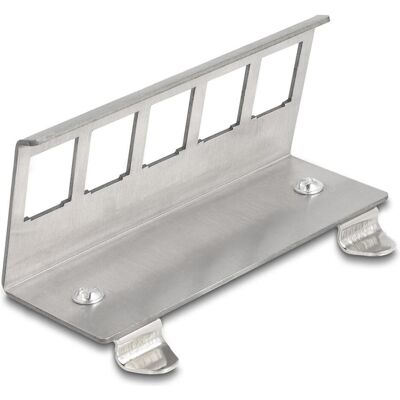 Delock Support métallique Keystone 5 ports pour rail DIN (Support de module Keystone), Réseau : accessoires Delock Support métallique Keystone 5 ports pour rail DIN (Support de module Keystone), Réseau : accessoires