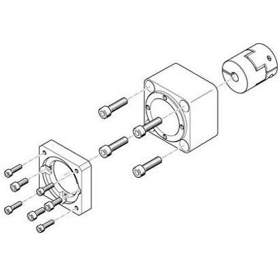 Festo Kit axial EAMM-A-D60-70A 543161 (Divers), Accessoires électroniques + boîtier Festo Kit axial EAMM-A-D60-70A 543161 (Divers), Accessoires électroniques + boîtier