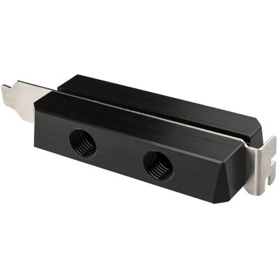 WaterCool Fente PCI traversante avec 2x 2 G1/4 IG, Raccord, Noir WaterCool Fente PCI traversante avec 2x 2 G1/4 IG, Raccord, Noir