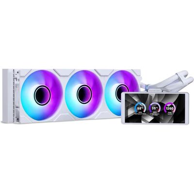 Phanteks Glacier One 360M25 LCD AiO-Wasserkühlung, 6-Zoll-Display - 360mm, weiss, Refroidissement liquide CPU, Blanc Phanteks Glacier One 360M25 LCD AiO-Wasserkühlung, 6-Zoll-Display - 360mm, weiss, Refroidissement liquide CPU, Blanc