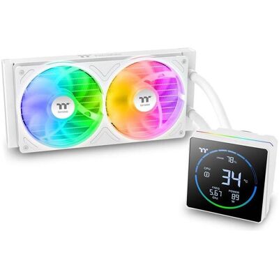 Thermaltake TH240-S V3 ARGB Sync AIO Snow Edition, Refroidissement liquide CPU, Blanc Thermaltake TH240-S V3 ARGB Sync AIO Snow Edition, Refroidissement liquide CPU, Blanc