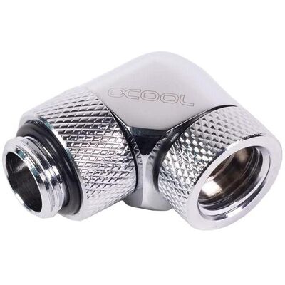 Alphacool HF Adaptateur d'angle rotatif à 90° G1/4 AG à G1/4 IG Chrome, Raccord pour refroidissement à eau : accessoires, Argent Alphacool HF Adaptateur d'angle rotatif à 90° G1/4 AG à G1/4 IG Chrome, Raccord pour refroidissement à eau : accessoires, Argent