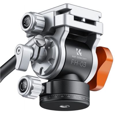 Tête vidéo hydraulique K&F Concept - Quick-Release Arca Swiss - 5kg Tête vidéo hydraulique K&F Concept - Quick-Release Arca Swiss - 5kg