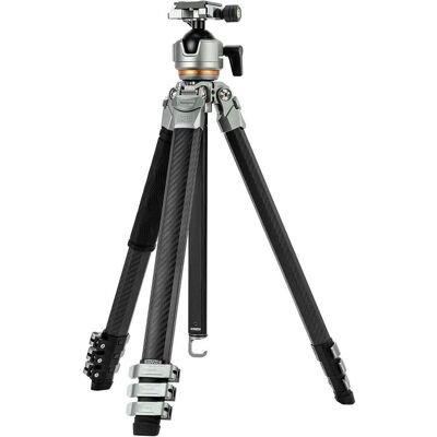 Fotopro Origin Plus + O 8H Carbon Tripod Grey (Carbone, Métal), Trépied, Gris Fotopro Origin Plus + O 8H Carbon Tripod Grey (Carbone, Métal), Trépied, Gris