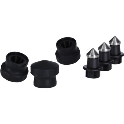Rollei Lot de 3 pieds en caoutchouc + crampons C5i Carbon (Carbone), Trépied Rollei Lot de 3 pieds en caoutchouc + crampons C5i Carbon (Carbone), Trépied